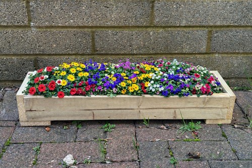 Wooden planter tiny - wooden,