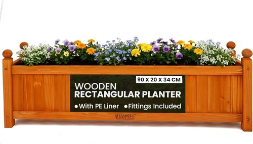 Trough planter with - with, liner