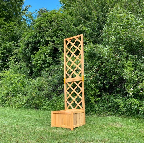 Wooden trellis planter - wooden,