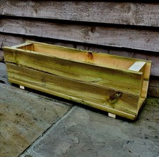 Long Garden Wooden Planter
