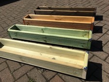Coloured Wooden Patio Planter