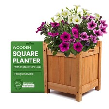 Wooden Planter Square With PE