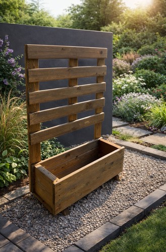 Garden wooden planter - garden, with