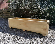 Rustic Wooden Patio Planter