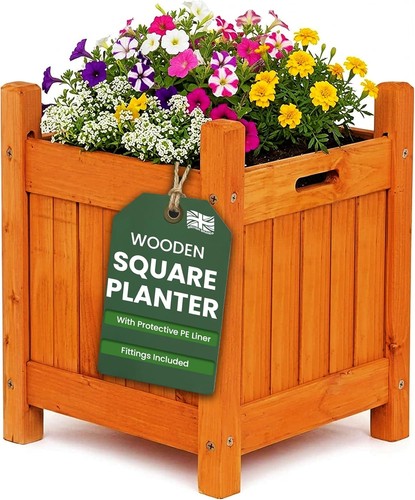 Wooden planter square with - planter,