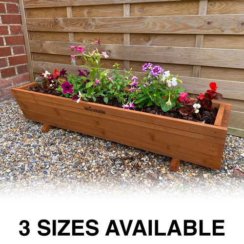 Woodside wooden garden planter - wooden,