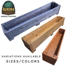 Long Wooden Garden Planter Veg